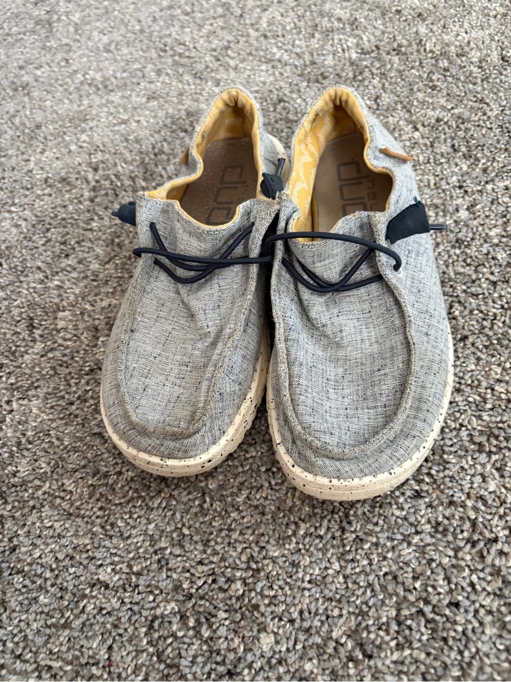 Casual women’s Grey Canvas Lace-Up Slip-On Shoes